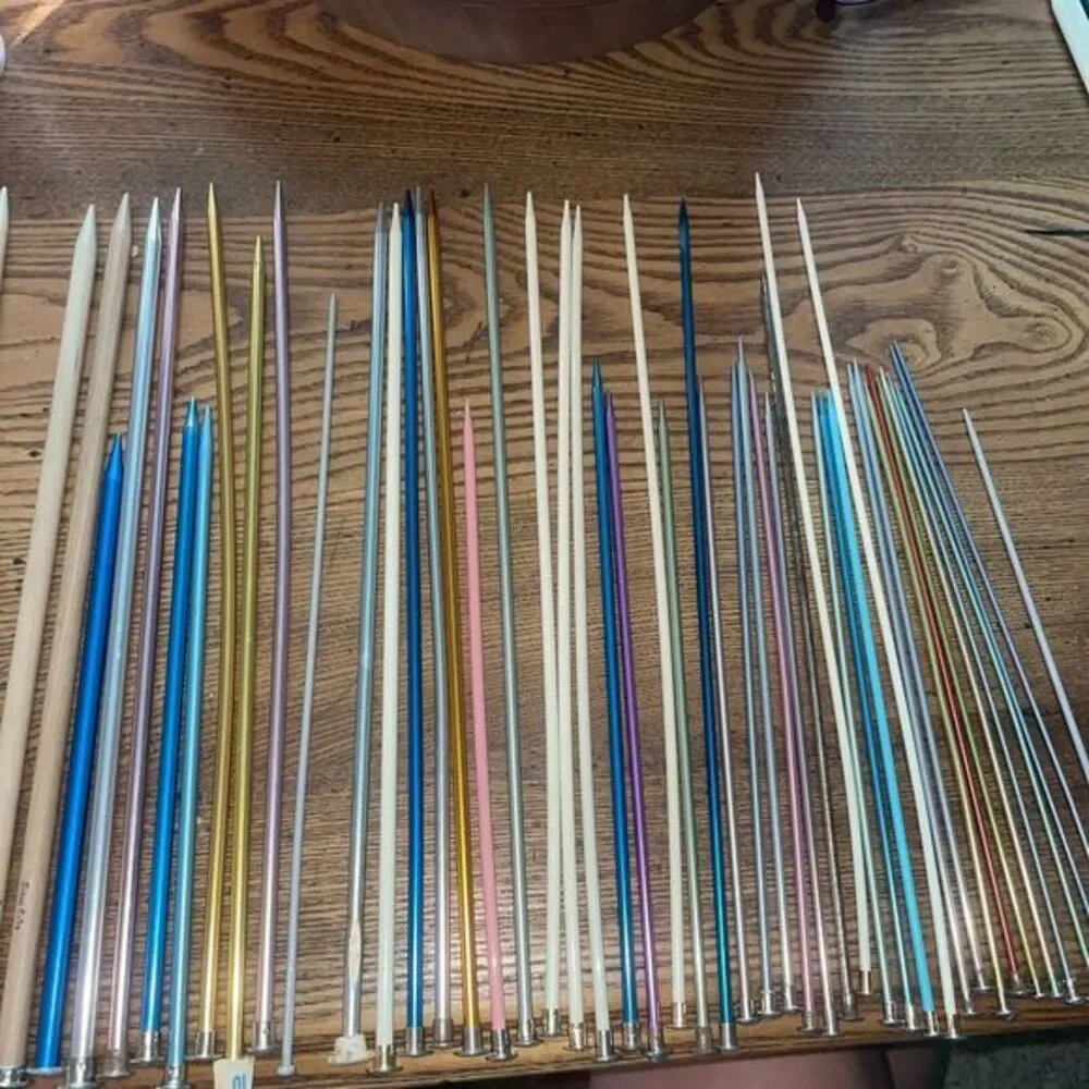 50pc Lot Of Unpaired Knitting Needles Vintage BOYE Hero England‎ Bates Grants